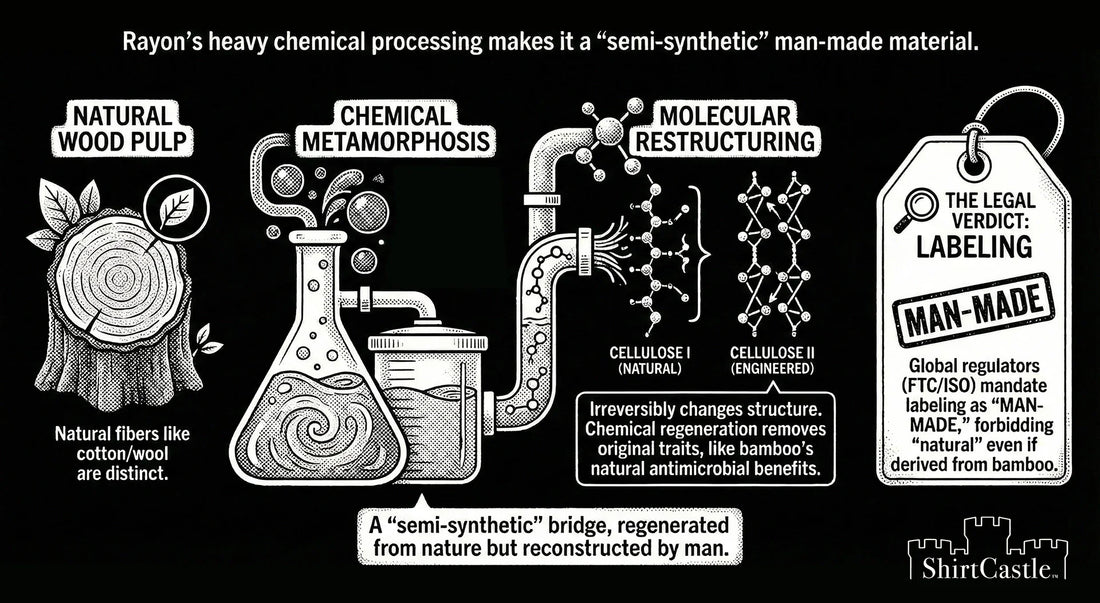 black and white infographic about rayon