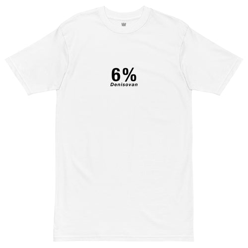white tshirt with 6%Denisovan written on it on white background