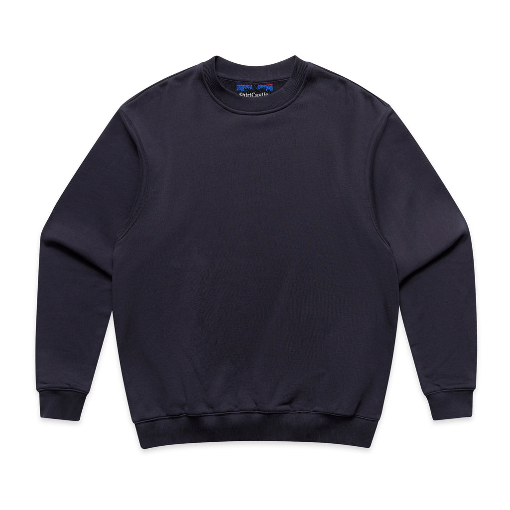 Navy blue sweatshirt on a white background