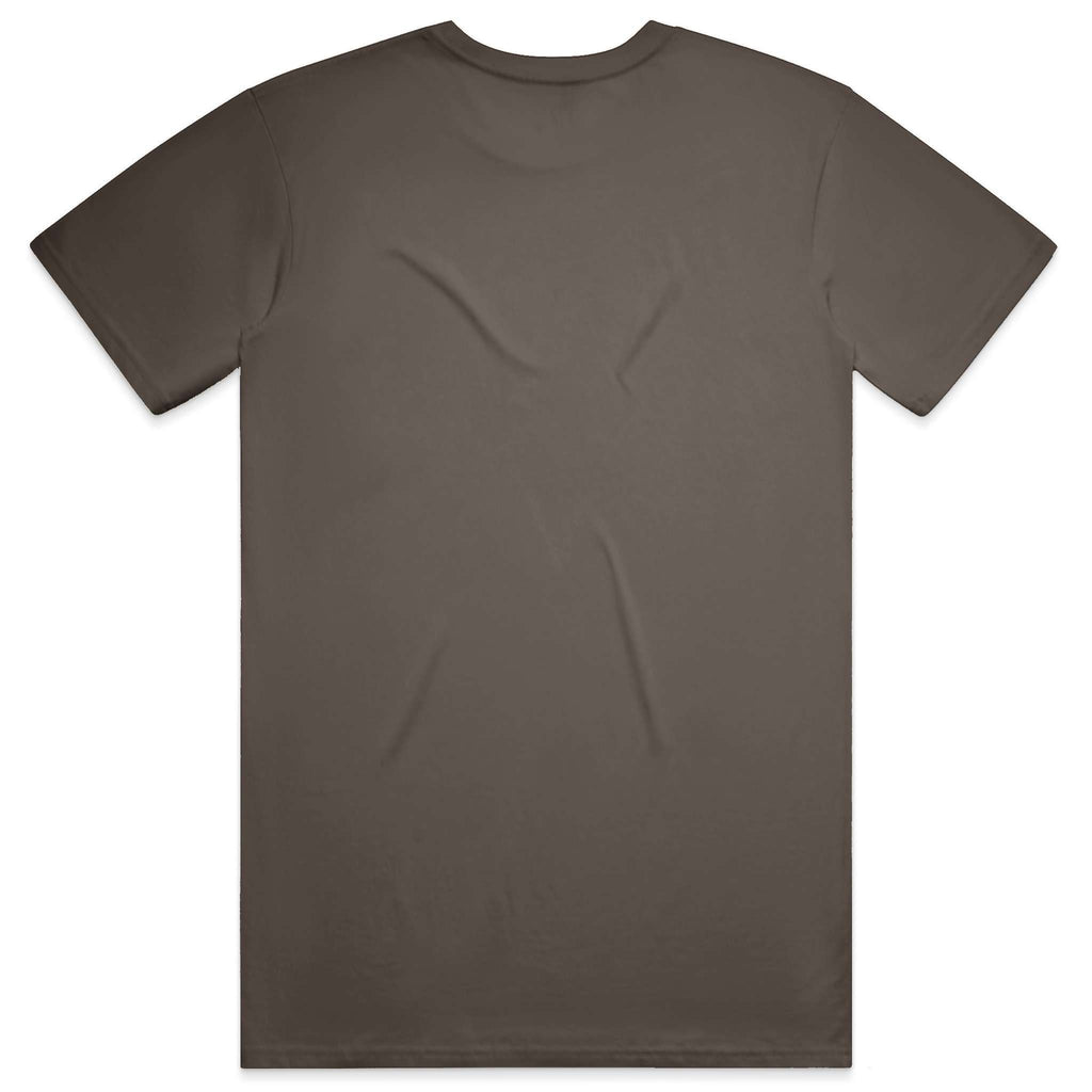 Plain brown t-shirt on a white background