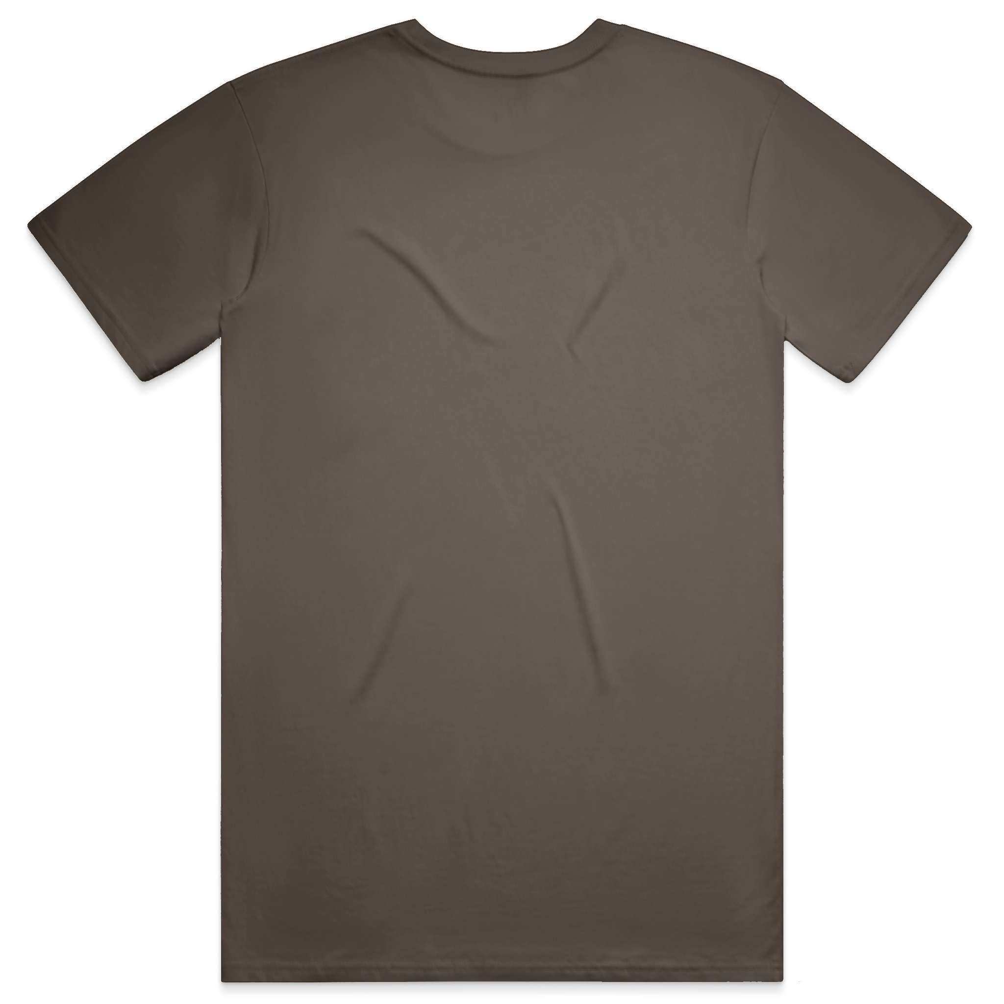 Plain brown t-shirt on a white background