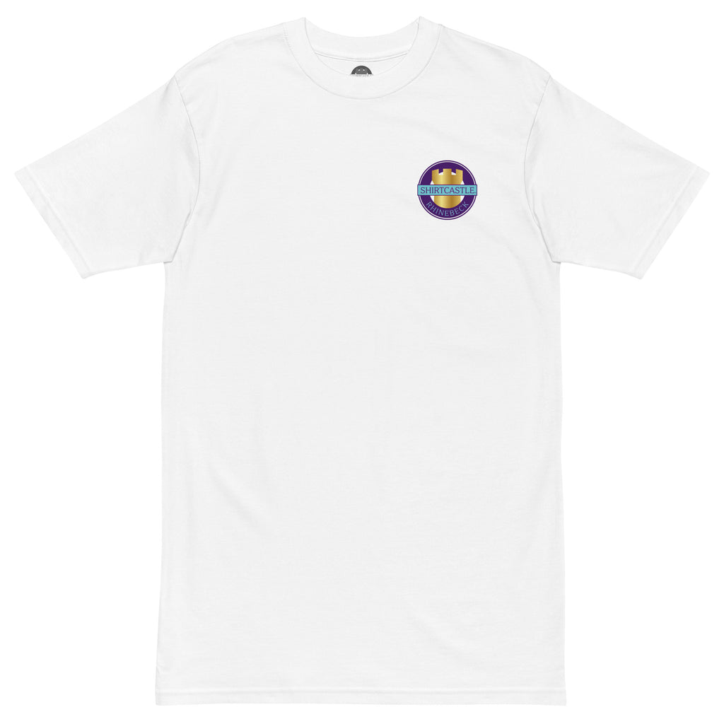 white shirtcastle tee on white background